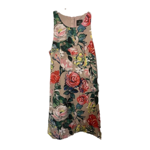 Adrianna Papell Tan Flowered Dress NWT